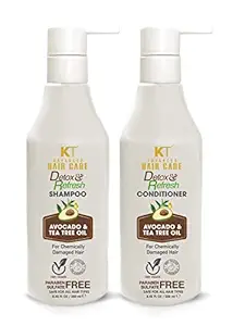 KEHAIRTHERAPY KT Professional Advance Hair care Detox & Refresh Shampoo & Conditioner |Sulfate Free|Paraben Free 500 ml ( Pack Of 2 )