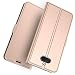 Produktbild FugouSell Sony Xperia XA3 Leder Hülle, Premium PU Leder etui Schutzhülle Tasche mit Kippständer, Slim Flip Case Cover für Sony Xperia XA3(Rose Gold)