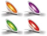 Philips Living Colors Aura, Energiesparende LED-Technologie mit 8 Watt, 16 Millionen Farben, mit Fernbedienung, Weiß 7099860PH - 4