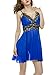 Damen Sexy Spitze Nachthemd Negligee Nachtwäsche Nachtkleid Morgenmäntel Schlafanzüge Chemise Dessous Set Reizwäsche Babydoll Unterwäsche Lingerie Spitzenkleid Damenwäsche erotik Blau