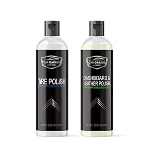 Car Garage Tyre Polish & Dashboard Polish Combo Pack/Each-200mlx2