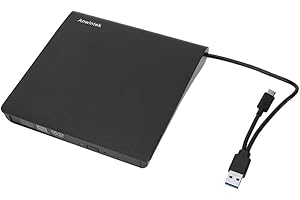 Fiorky (solo scatola USB 3.0 Slim Masterizzatore CD DVD RW esterno Lettore masterizzatore DVD e CD-ROM portatile Lettore masterizzatore unità Type-C Lettore CD DVD RW esterno slim