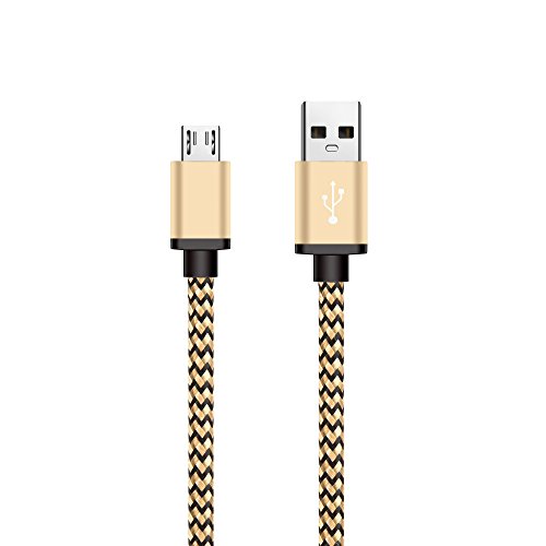 Micro USB Kabel Nylon, BeneStellar (3 Pack 3m) High Speed USB 2.0 A Male auf Micro B Synchronisations und Ladekabel für Android, Samsung, Huawei, HTC, Sony, Nexus, Xiaomi und mehr (Golden 3m) - 6