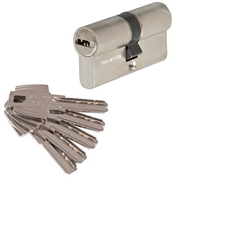 Tesa Assa Abloy 3012430 Cilindro Tesa Seguridad T60 /30x30. Niquelado Leva Corta, 30x30 mm