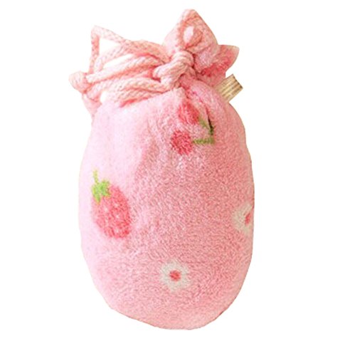 Lovely Cherry Mini Hot Water Bottle With Cover-Pink(18x12cm)