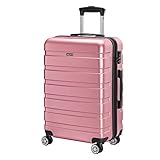 4 Leichtlaufrollen zur 360-Grad-Manövrierbarkeit + versenkbarer Handgriff, robuste Reißverschlüsse, Teleskopgriff, sicher angebrachter kurzer Griff. Mit den bewährten Komfortrollen sind die-Hartschalen-Trolleys in jede Richtung beweglich. Die Reisekoffer lassen sich einfach mitführen