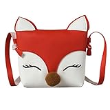 XIAOJING Unisex Einzelne Riemen Kinder Baby Mädchen Jungen Fox Umhängetasche Handtaschen Mini Crossbody Bag Paket