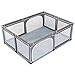 Produktbild Extra große Kinder Laufstall Yard Kind Baby Girs Jungen Outdoor Indoor Tragbare Spiel Pen Sicherheitszaun, 150 × 190 × 70 cm (Farbe : Gray)