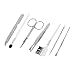 Sourcingmap Metal Women Eyebrow Tweezer Ear Pick Cuticle Nipper Beauty Set