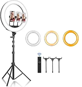 DEVICE OF URBAN INFOTECH 18 inch Ring Light with Stand Professional LED Circle Ring Light with Tripod Stand with 3 Lighting Modes for- YouTube | Videoshoot | Photography | Insta Reels |