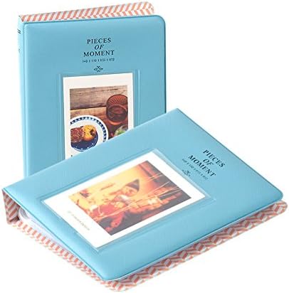 Mini Photo Album, LOUFIMIDON 64 Pockets Mini Book Album For Polaroid FujiFilm Instax (2- Pack Blue)