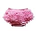Wennikids Baby Girls Newborn Chiffon Bloomers,Diaper Cover,Ruffles Bloomers Medium Pink
