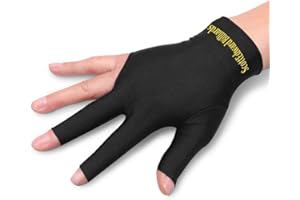 ‎POLYMATH PolyMath Billiard Gloves Set of 10 3-Finger Snooker Gloves Pool Cue Gloves, Spandex Lycra, for Left or Right Hand, Men and Women