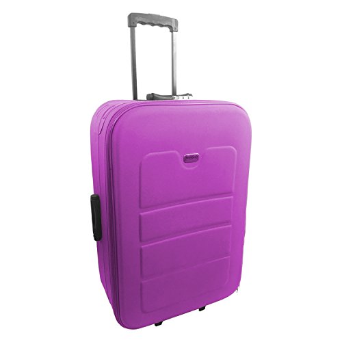 Preisvergleich Produktbild Softcase Koffer Reisekoffer Reise Trolley Trolly Reisetasche Weichgepäck Bordcase Handgepäck Lila Koffer Stoff