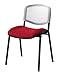 Produktbild Besucherstuhl Monaco Gestellfarbe: schwarz Rücken: weiß Sitz: rot