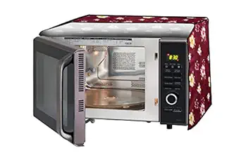 Stylista Microwave Oven Cover for Borosil Prima 30 Liter 1500 Watt Convection Oven Toaster Griller (OTG) Floral Pattern Red