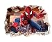 Spiderman Design Children's Repositionable Self Adhesive Vinyl 3D Hole in the Wall Sticker Décor