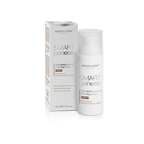 Simon & Tom Smart Genesis Ultimate Brightening & Firming Night Cream – Anti-Falten Nachtpflege bekämpft effektiv sämtliche Anzeichen reifer Haut wie Falten, Elastizitätsverlust, Altersflecken und Pigmentstörungen über Nacht. Frei von Phthalaten ✔ Nicht an Tieren getestet ✔ Vegan ✔ 50ml - 2