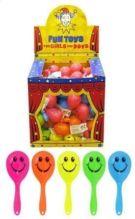 Henbrandt - Mini maracas con smiley, 36 pezzi, ideali per riempire i sacchetti party