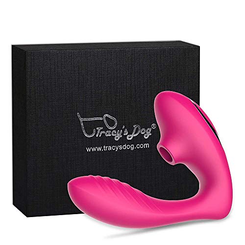 Tracy's Dog Klitoris-Saugvibrator der nächsten Generation, G-Punkt-Klitoris-Dildovibratoren, wasserdicht, wiederaufladbarer Klitorisstimulator, Sexspielzeug für Frauen, Pink