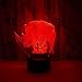 Produktbild 3D LED Optische Täuschung Die Lampen Nachtlicht, 7 Farben Touch Kunst Skulptur Lichter Mit USB Kabel Schlafzimmer Schreibtisch Tischdekoration Die Lampe Für Kinder Erwachsene,Nashorn