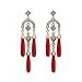 Produktbild Katylen Earring Retro Light Sticks und Stein Anhänger Flow Girl Ohrringe Macht Temperament Elegante Modeschmuck rot