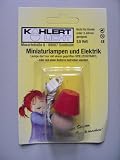 3,5 V Kahlert 10.465 luz - Muñeca Mini Accesorios - Lámpara de Mesa Pierna de Madera, Paraguas, Rojo