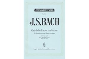 Verlag Breitkopf und Härtel GEISTLICHE Lieder + ARIEN - arrangiert für Gesang - Tiefe Stimme (Low Voice) - Klavier [Noten/Sheetmusic] Komponist: BACH Johann Sebastian