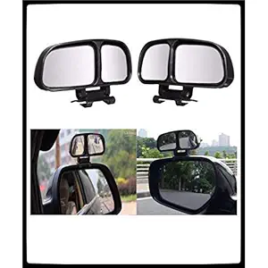 AUTO MT Car Blind Spot Mirrors Adjustable 360 Degree Wide Angle Rear Side View 3R Parking Mirror LEFT n RIGHT 2PC