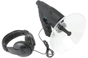 LIUMMRCY Monoculares de micrófono parabólico 8X Aves de Larga Distancia Escucha Plato de Bolsillo de micrófono direccional de Bolsillo, Impermeable y visión Nocturna Baja