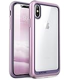 Custodia iPhone X, SUPCASE - Cover AntiUrto [Unicorn Beetle Style] Angoli Rinforzati - Pannello Posteriore Trasparente / per iPhone X / iPhone 10 2017- Bumper (Viola)