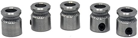Buynew Pack Of 5 MK8 Direct Drive Extruder Hobbed Gear 1.75mm Filament 3D Printer Extruder Pulley 5mm Shaft Reprap