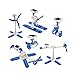 Produktbild JohnJohnsen 6 in 1 Solar Robot Kit Kinder DIY Spielzeug für Kinder Geburtstags-Geschenk Pädagogischen Solarspielwaren-Auto-Boots-Ventilator-Modell (White & Blue)