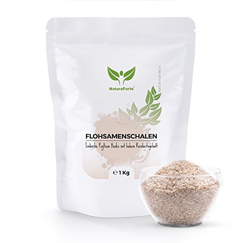 NaturaForte Cáscara De Psyllium En Polvo 1000g - Suplemento de Fibra Psyllium - Productos de la agricultura ecológica - Reduce el apetito de forma saludable 1kg
