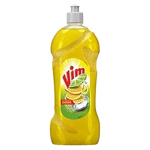 Vim Dishwash Liquid Gel Lemon, With Lemon Fragrance, Leaves No Residue, Grease Cleaner For All Utensils, 750 ml Bottle