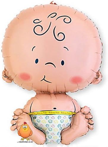 XL Giant Cute Unisex Boy Girl Baby Supershape Foil Helium Balloon Suitable for Baby Shower, Christening, Newborn Birth