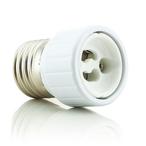 Preisvergleich Produktbild Saxonia zanasta E27 auf GU10 Lampensockel Adapter Fassung / Lampenfassung, Weiß