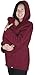 Maternity Polar warm fleece Hoodie / Pullover for two / for Baby Carriers (12, Burgund)
