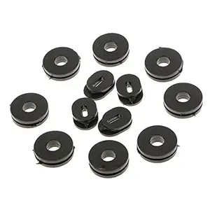 12pcs Bracket Side Cover Grommet for Motorcycle Car GS125 Black