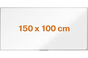 Nobo 1915473 - Pizarra Magnética de Acero, 150 x 100 cm, para Notas Borrables en Seco con Marco de Aluminio y Bandeja para Rotuladores, para Montar en la Pared, para Oficina, Hogar o Aula