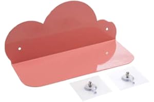 Tubayia Metall Wolke Wandregal ohne Bohren Bücherregal Wandboard für Wohnzimmer, Kinderzimmer (Rosa)
