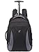 Laptop Trolley Backpack - Cosmus Rocker Cabin size 42 Backpack trolley Bag - Rolling Laptop Backpacks - Overnighter Travel Backpack (Black Grey) RS.2499.00