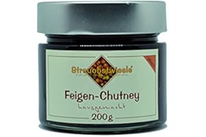 ‎STREUOBSTWIESLE Streuobstwiesle Feigen Chutney - 200 g - Herzhafte, aromatische Sauce zum Grillen, zum Fondue, zum Raclette, zum Kase, zum Reis...