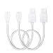 Produktbild Lumsing Fitbit Charge HR USB Ladekabel Nylon Ladekabel 1 Feet/33CM X 2 für Fitbit Charge HR Ersatz Power Kabel (Weiß)