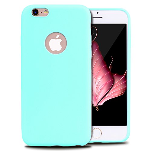 Funda iPhone 6 6s   E-Lush Suave Silicona TPU Carcasa iPhone 6s Bumper Ultra Delgado Flexible Gel Parachoques Goma Mate Opaco Case Cover Amortigua Golpes Protectiva Caso para iPhone 6 6s  4 7 Pulgadas  Smartphone Anti-Rasgu  o y Resistente Tapa - Azul