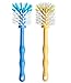 Produktbild Spülbürste 2er Set - Spülbürsten für die perfekte Reinigung - Reinigungsbürste ideal auch zum Gläser spülen - Als Gläserspülbürste/Gläserbürste/Bürstenset Reinigungsbürsten (Blau/Gelb)