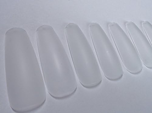 Pack 120 Flexi Lightweight Extra Long Coffin Shaped Full Cover False Nails 12 sizes - Pink Candy