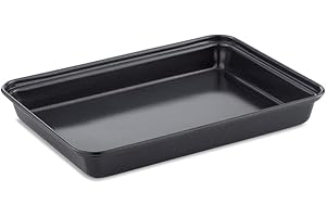 Tower T943011HG32 20cm Brownie Pan Made in Aluminised Steel with Non-Stick Coating, Black