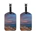Produktbild COOSUN Castle Point Leuchtturm Neuseeland Kofferanhänger Reise Labels Tag-Namenskartenhalter für Gepäck Koffer Tasche Rucksäcke, 2 PCS M mehrfarbig