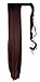 23 inches Fashion Long Wrap Around Ponytail Straight Clip in Pony Tail Hair Extension Extensions Dark Auburn